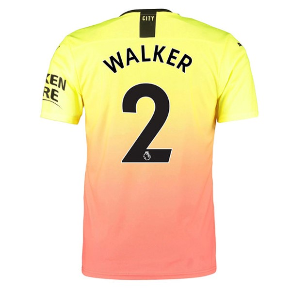 Maillot Football Manchester City NO.2 Walker Third 2019-20 Orange